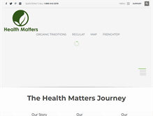 Tablet Screenshot of healthmattersamerica.com